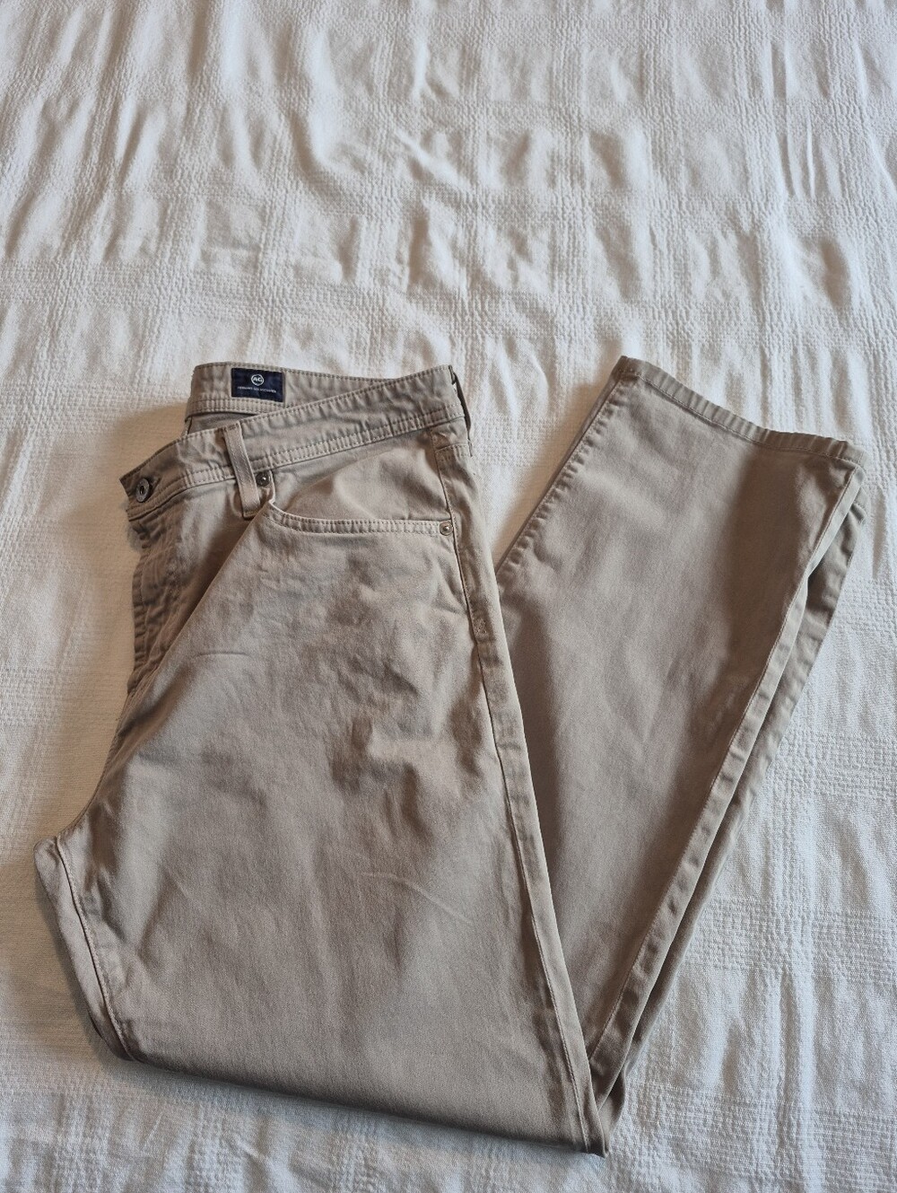AG pants men's size 36 x 32 tan The Graduate tailored leg VGUC
